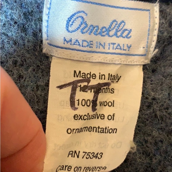 Ornella blue wool baby jacket with teddy bear Size 12 Months Made in Italy - Picture 7 of 9